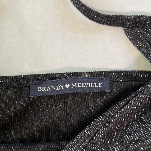 Brandy Melville Black Sparkly Mini Dress - Picture 3 of 4